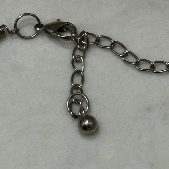 Vintage Teardrop Shell Necklace Black Beaded Chain - Picture 5 of 10